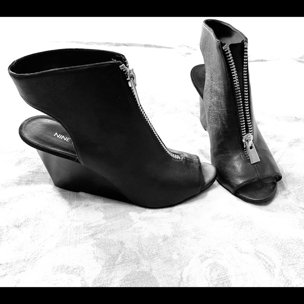 Nine West Zip-Up Wedges